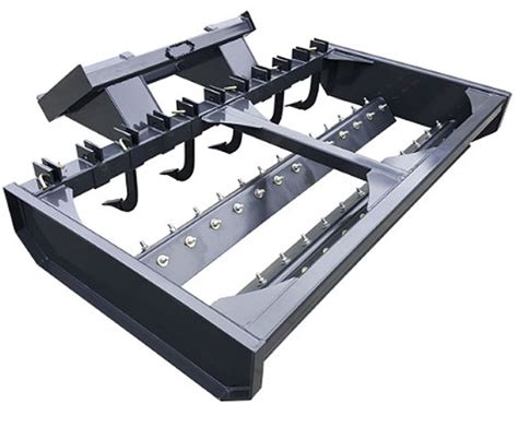 skid steer scraper attachment for frozen rolloff boxes|box scraper ripper attachment.